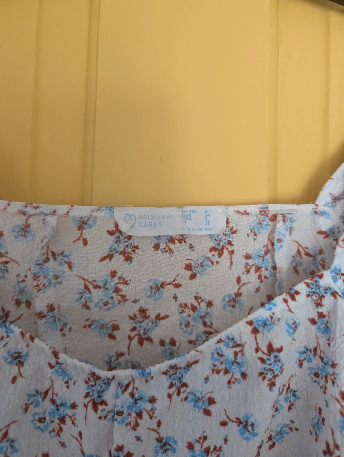 Primark Floral Milkmaid Top UK 6 Puff Sleeve Cottagecore - Image 2