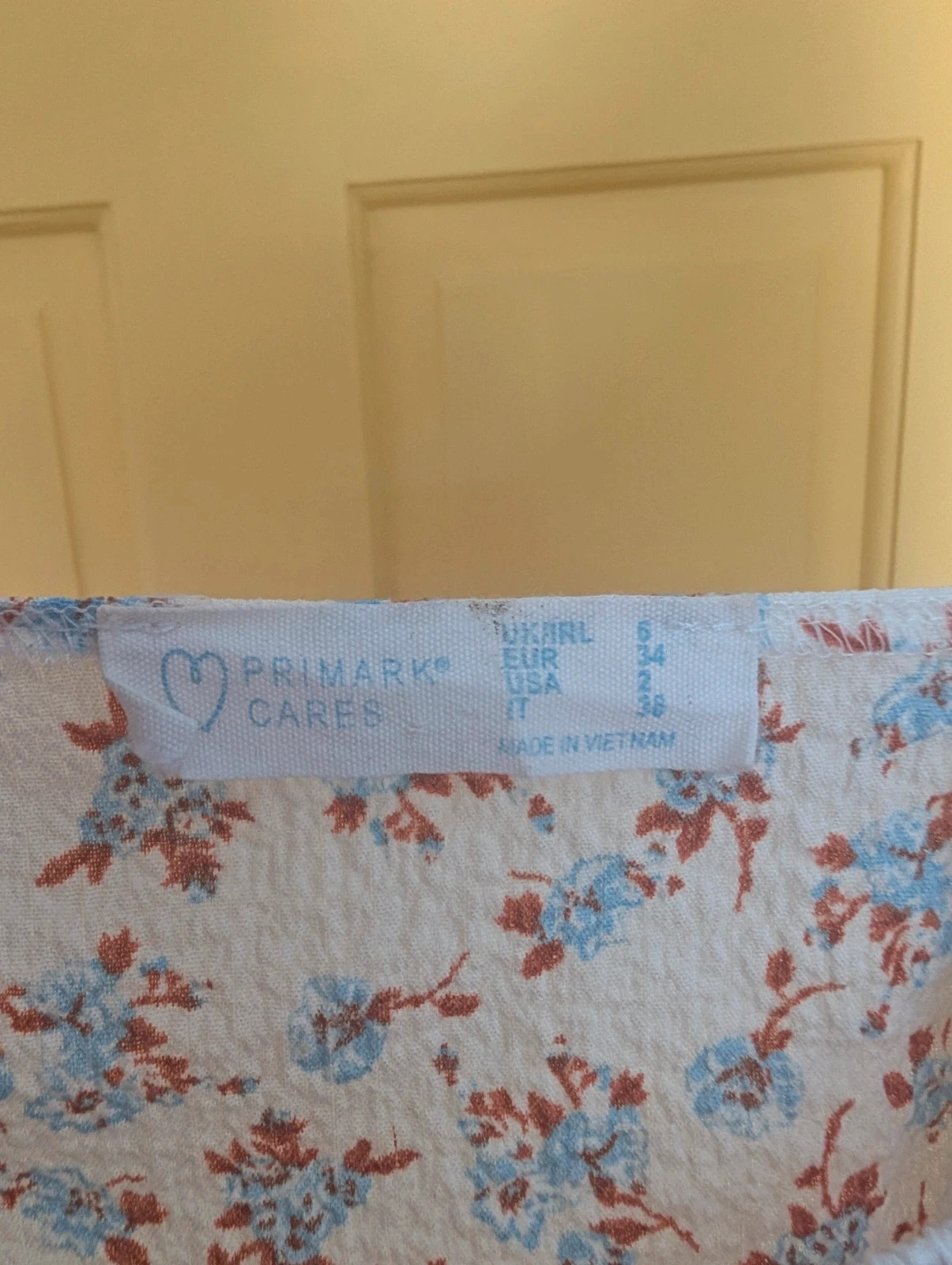 Primark Floral Milkmaid Top UK 6 Puff Sleeve Cottagecore - Image 5