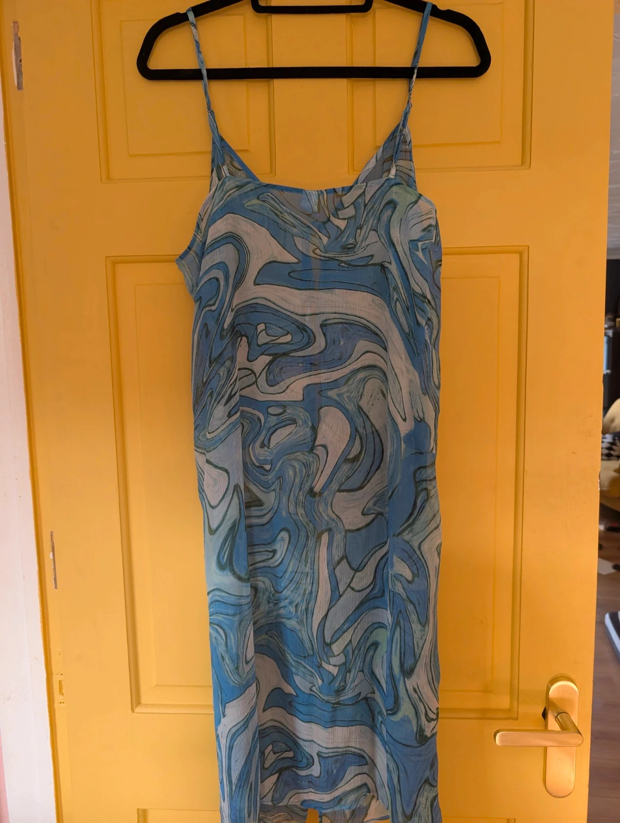 Primark Cares Blue Marble Slip Dress XL UK 18 20 Summer Beach Holiday Y2K - Image 3