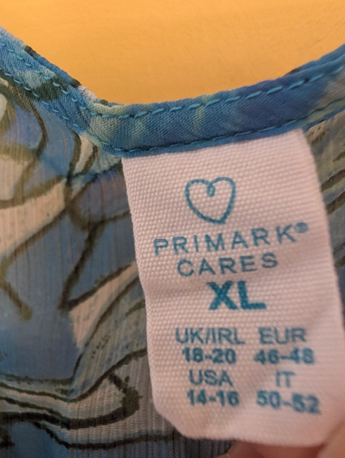 Primark Cares Blue Marble Slip Dress XL UK 18 20 Summer Beach Holiday Y2K - Image 4