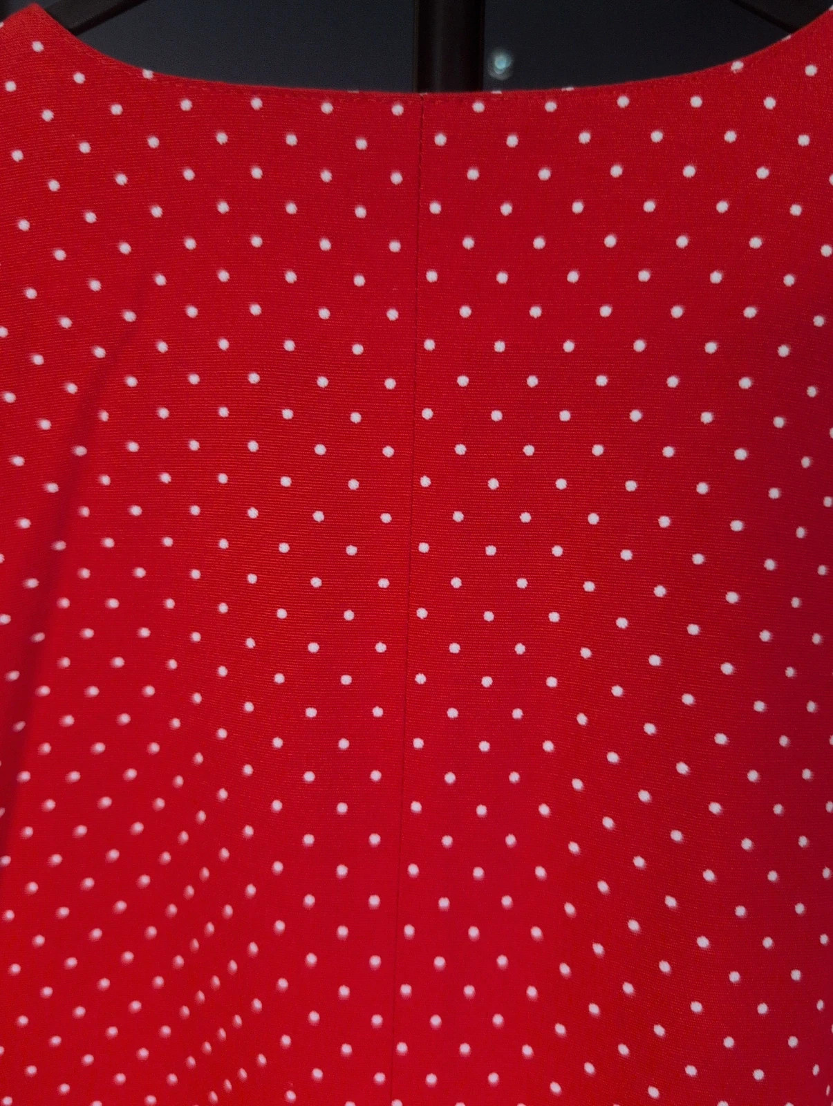 Vintage 80s Red Polka Dot Blazer Jacket UK 12–14 White Spot Smart Retro - Image 10