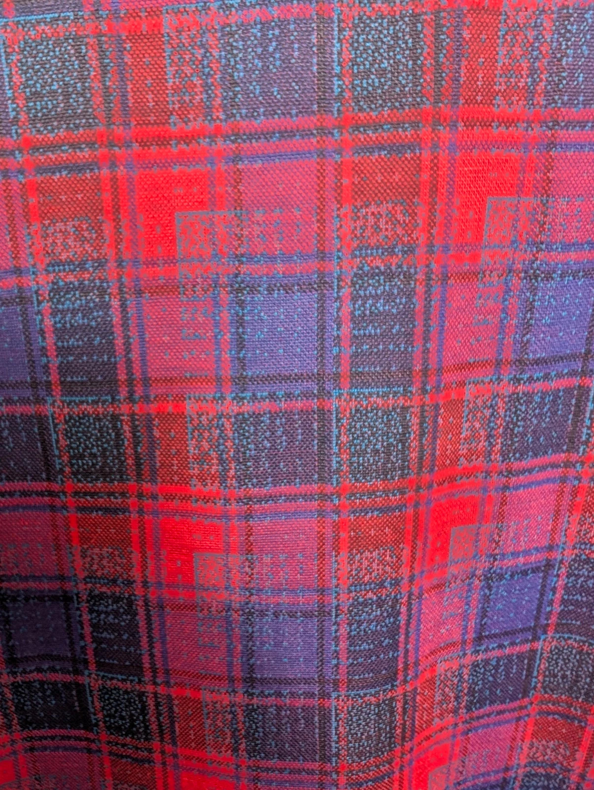 Vintage 90s Fulton Tartan Collarless Jacket UK 14-16 Gold Buttons - Image 7