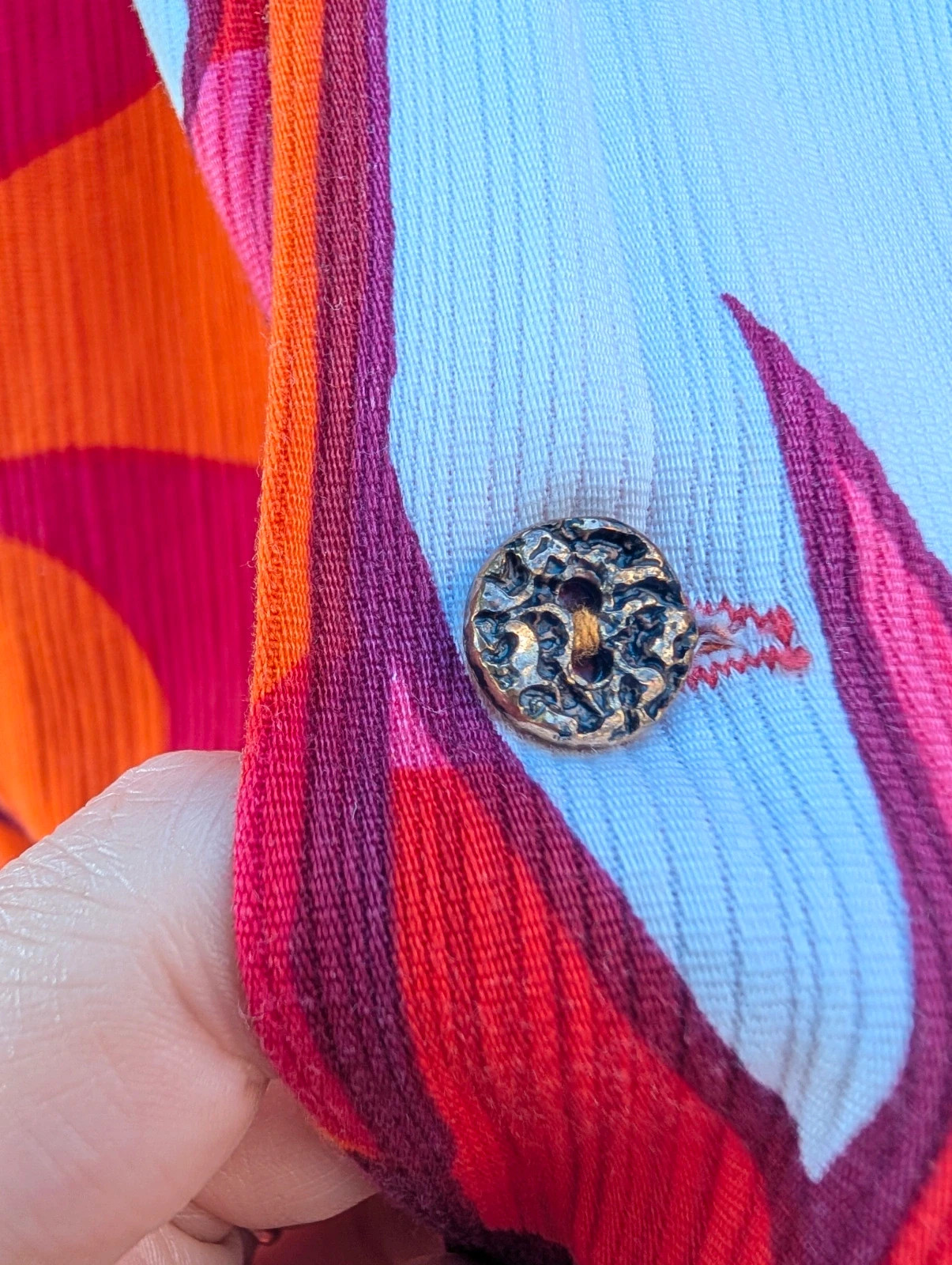 True Vintage 60's Kamehameha Hawaii Hawaiian Shirt Men's M Pink Orange Floral Made in Hawaii - Image 12