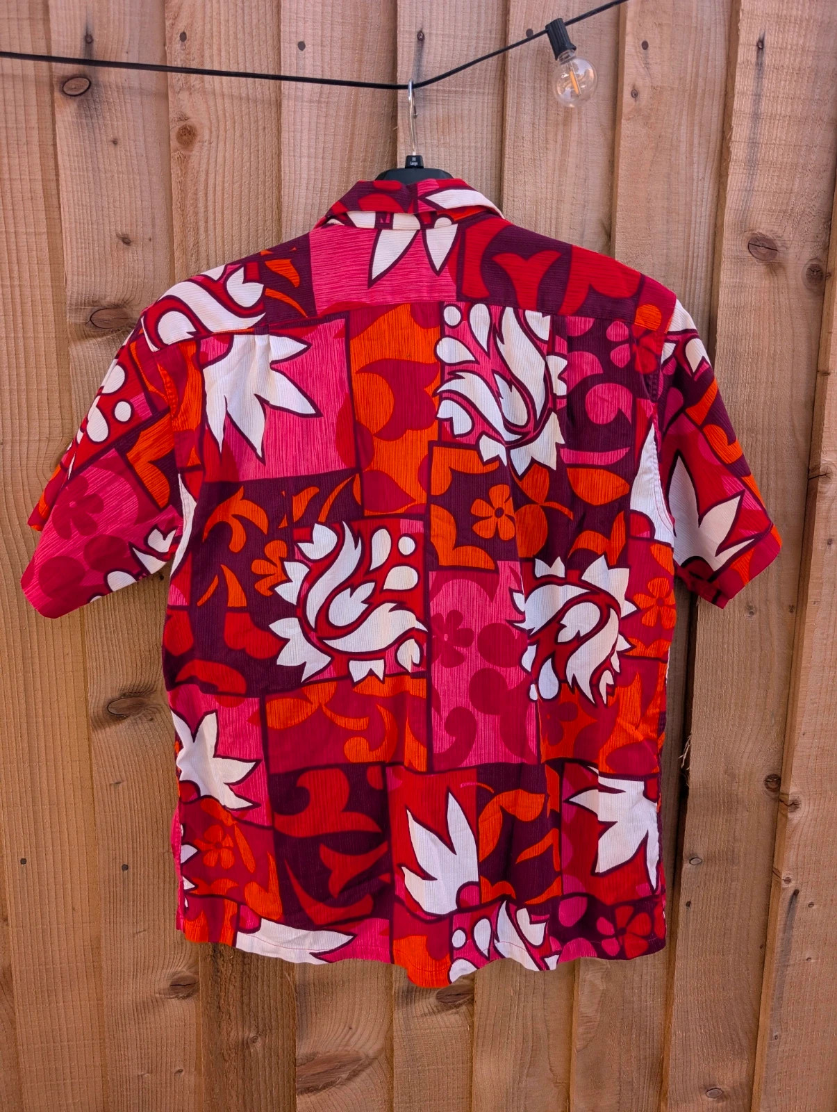 True Vintage 60's Kamehameha Hawaii Hawaiian Shirt Men's M Pink Orange Floral Made in Hawaii - Image 9