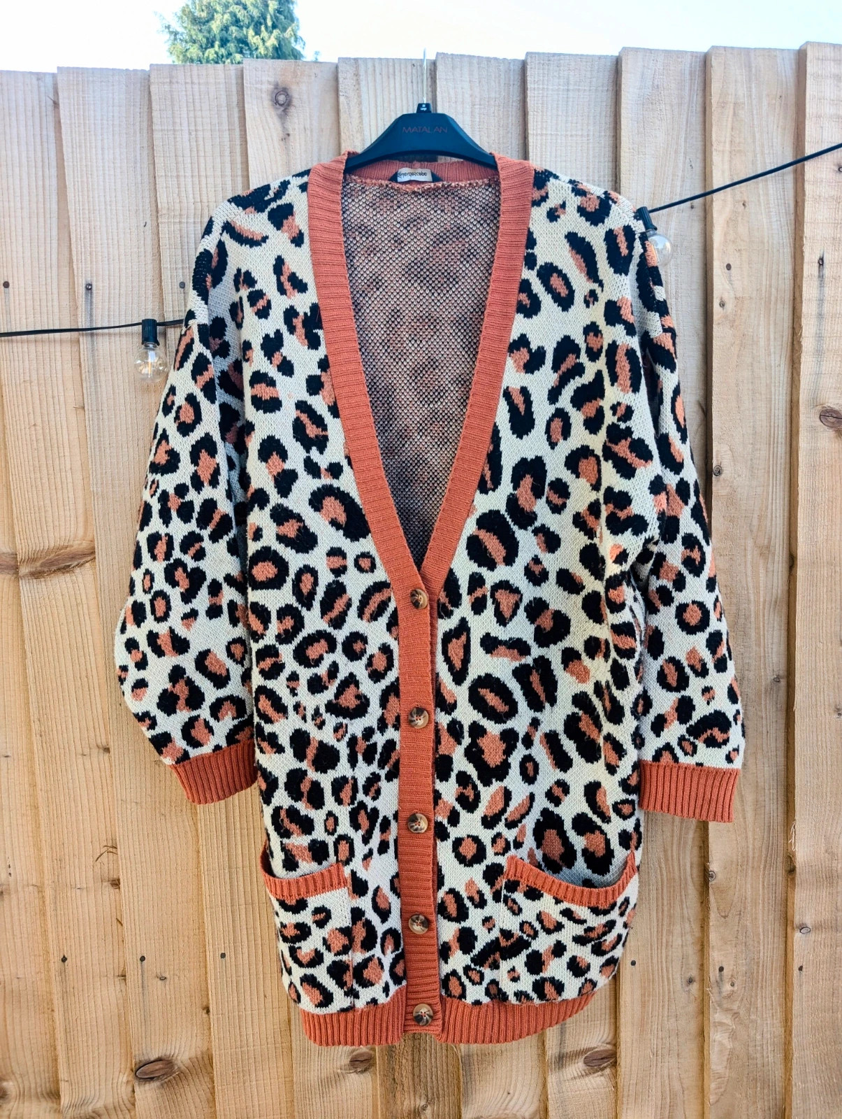 Kaleidoscope Leopard Print Longline Cardigan UK 22/24 Oversized Animal Print Knit - Image 2