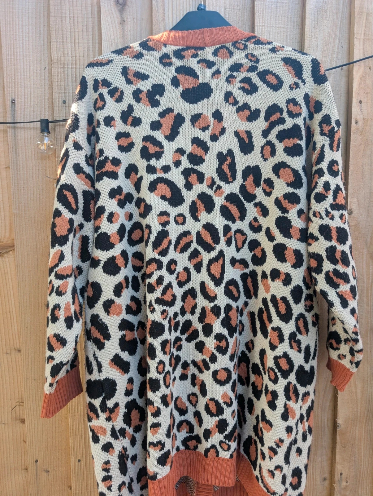 Kaleidoscope Leopard Print Longline Cardigan UK 22/24 Oversized Animal Print Knit - Image 3