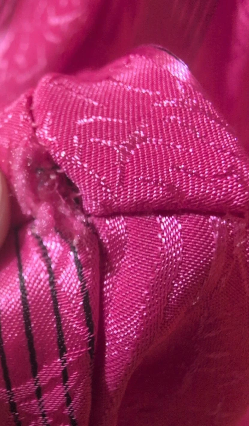 Vintage 80s Canda Hot Pink Jacquard Blouse Balloon Sleeve Size 38 UK 12–14 - Image 16