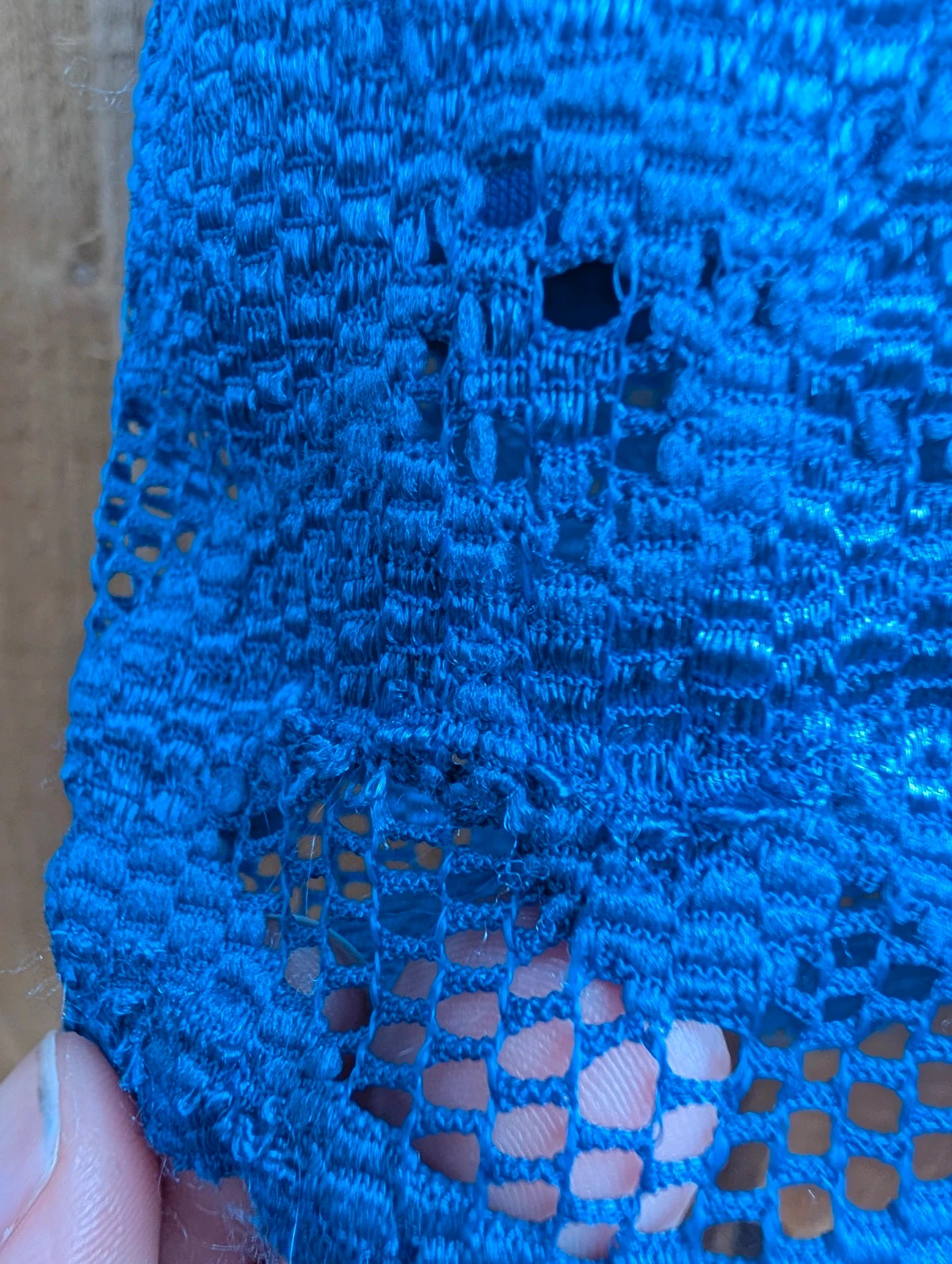 Nightingales Royal Blue Lace Overlay Occasion Dress UK 16 3/4 Sleeve - Image 11