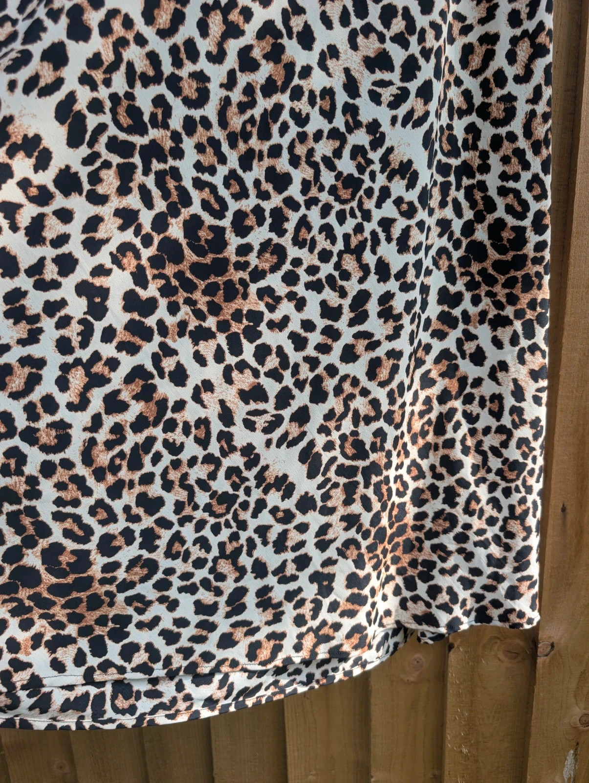 Primark Leopard Print Satin Feel Midi Skirt UK 20 Animal Print Slip Skirt - Image 11