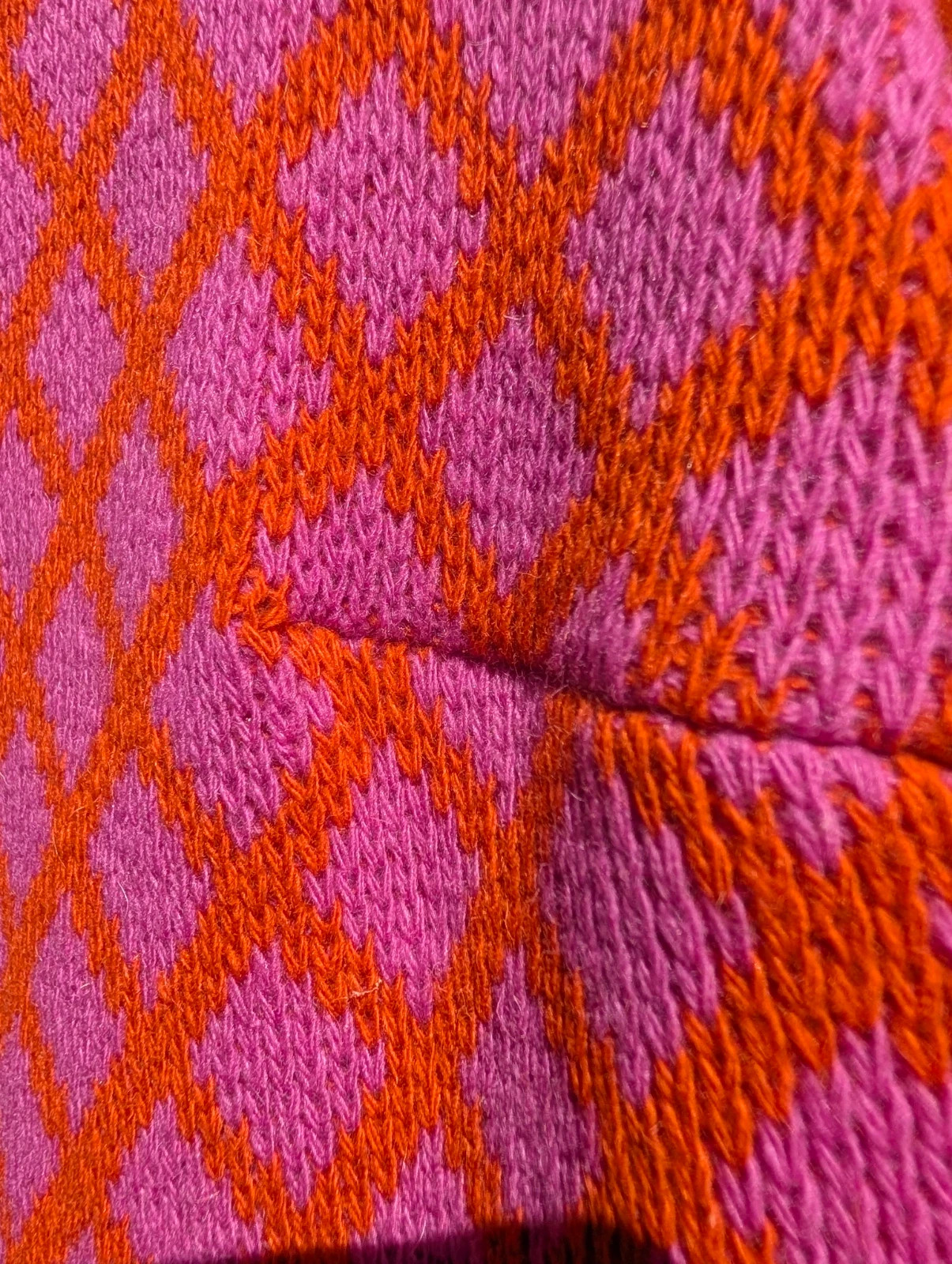 Coronet 1960s Orange Pink Wool Mod Shift Dress Made in Germany UK 8–10 - Image 8