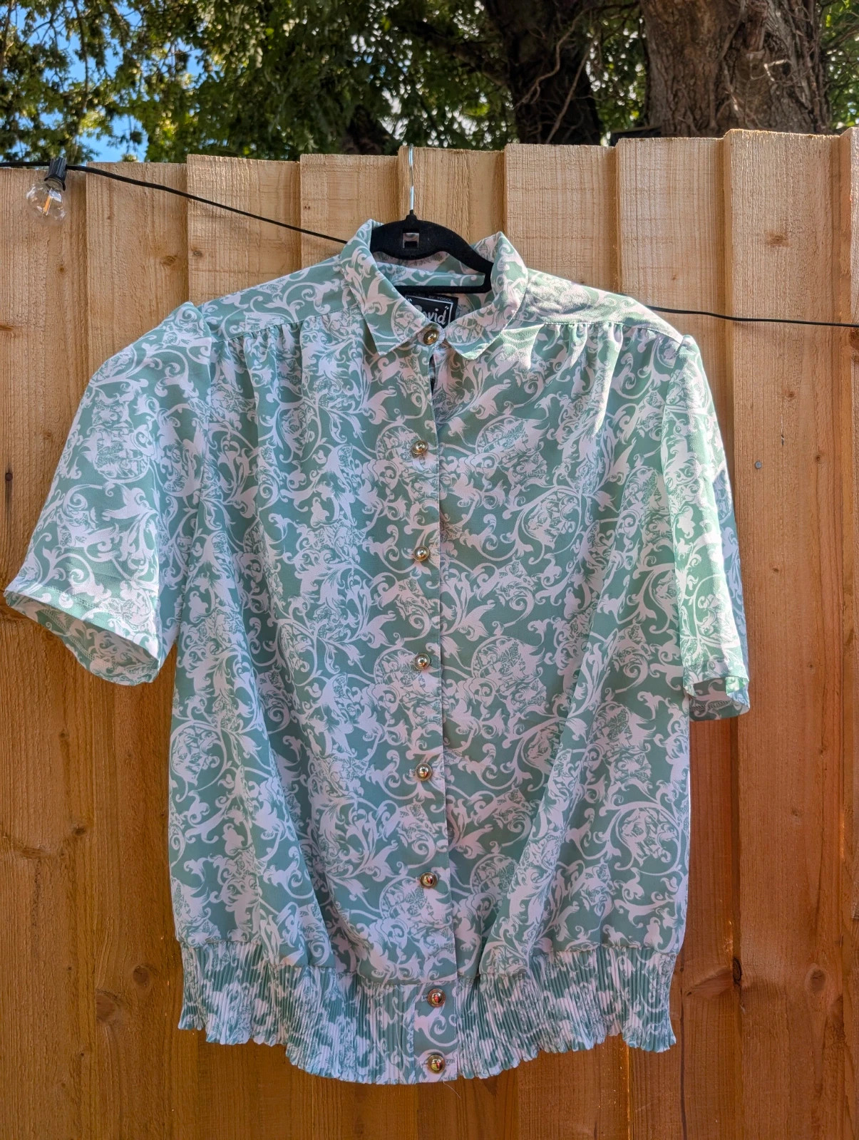 David by Tosol 1980s Mint Paisley Blouson Blouse Australian Made UK 20-24 Aus 20 - Image 2