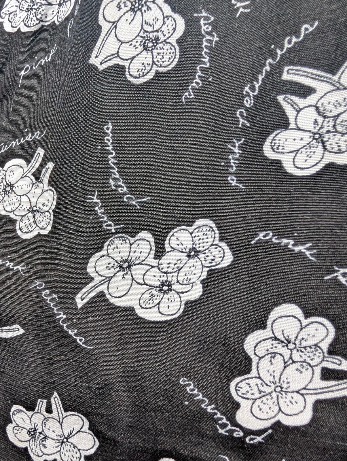 Mixit 1990s Black White Petunia Print Rayon Shirt Blouse L UK 14–16 - Image 5