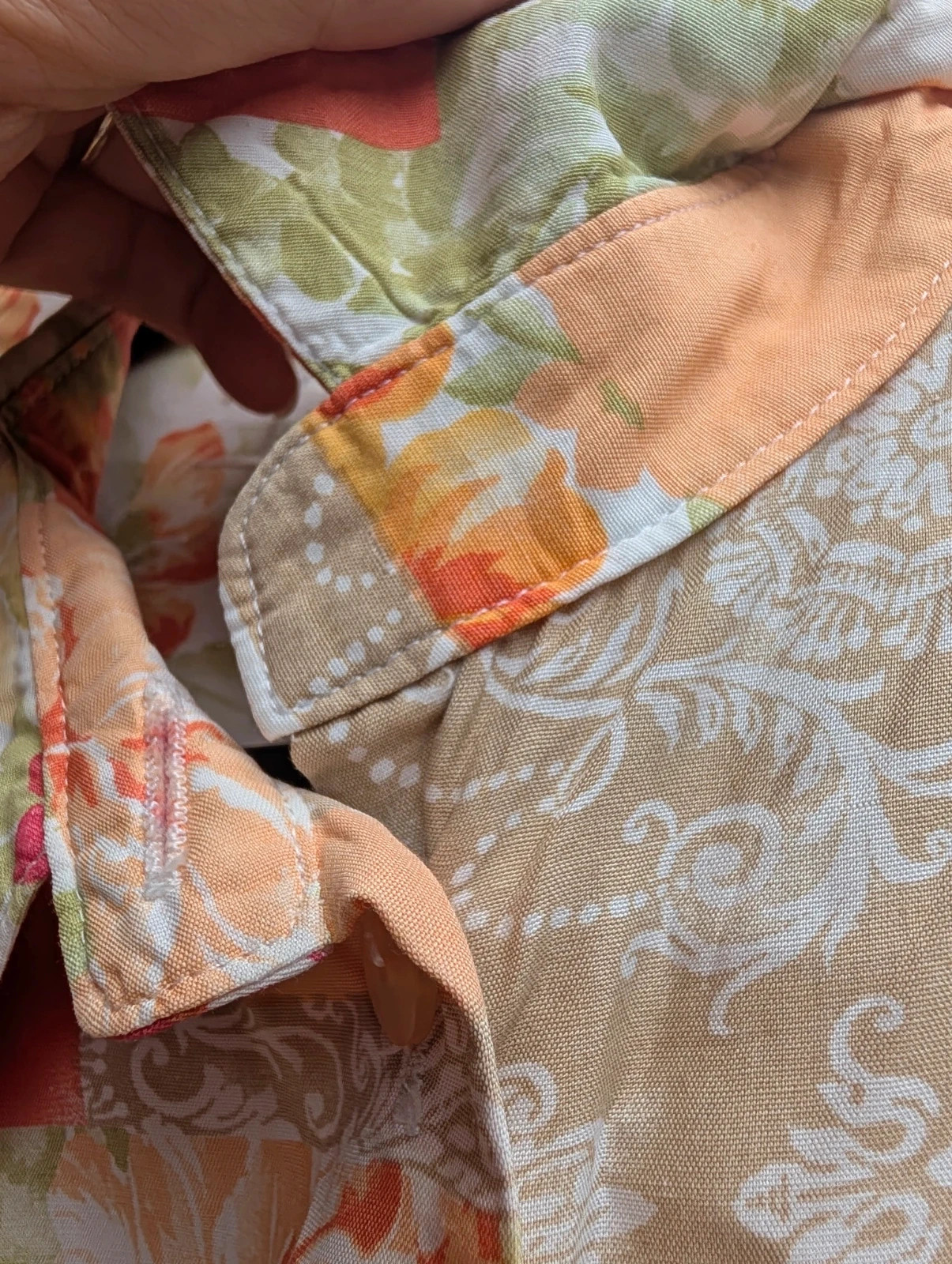 Vintage 1990s Pastel Floral Patchwork-Style Oversized Shirt 14-16 - Image 13