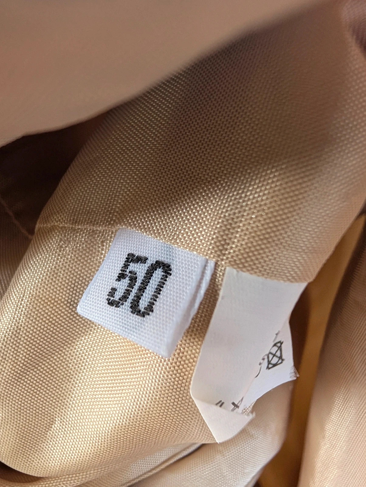 Vintage 1980s Beige Brown Geometric Print Silk Jacket UK 16–18 Fit - Image 11